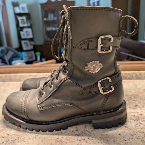 Harley-Davidson Women's Balsa 7 Black Leather Riding Boots